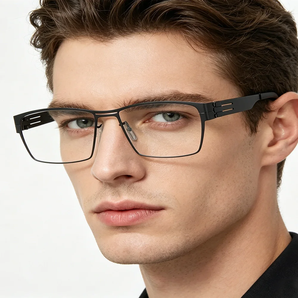 Classic Business Glasses Frame Men High Quality Germany Eyeglasses Square Eyewear Casual Fashion Lawyer Elite Spectacle 5083