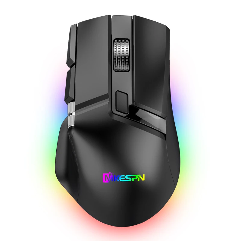 W13 Tri-Mode Gaming Mouse Bluetooth5.1 2.4G Wired 16000DPI RGB 11 Keys Rechargeable Wireless Mice