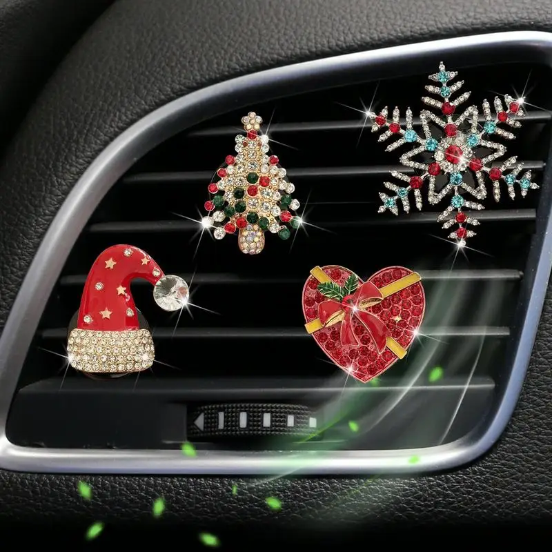 

For Refer To Description Aromatherapy Car Diffuser Vent Clip Car Diffuser Snowflake Oil Alloy Vent Clip Portable Air Freshener