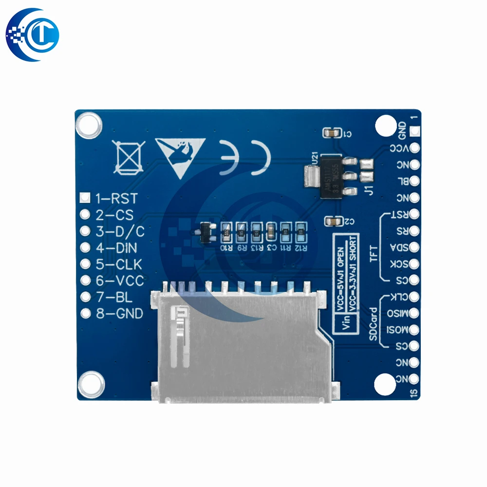 1PC 1.8 Inch SPI TFT LCD Display (128×160 Pixels) –for Arduino-Compatible, 3.3V/5V Dual Voltage Support