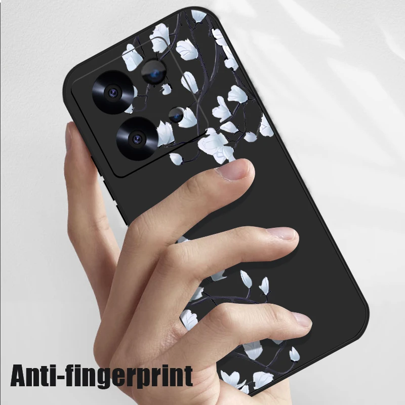 White Flower Lanyard Case For Xiaomi Redmi Note 13 12 14 Pro 5G 4G 11 10 11s Poco F6 X6 X5 Pro Funda Xiaomi 11T 13 Pro