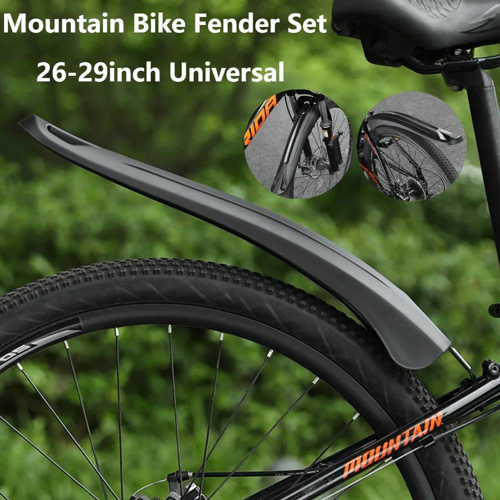 2pcs Bicycle Fender PP Soft Plastic For MTB 26-29inch Universal Mudguard Widen Mud Protector Bike Splash Protection Accessory