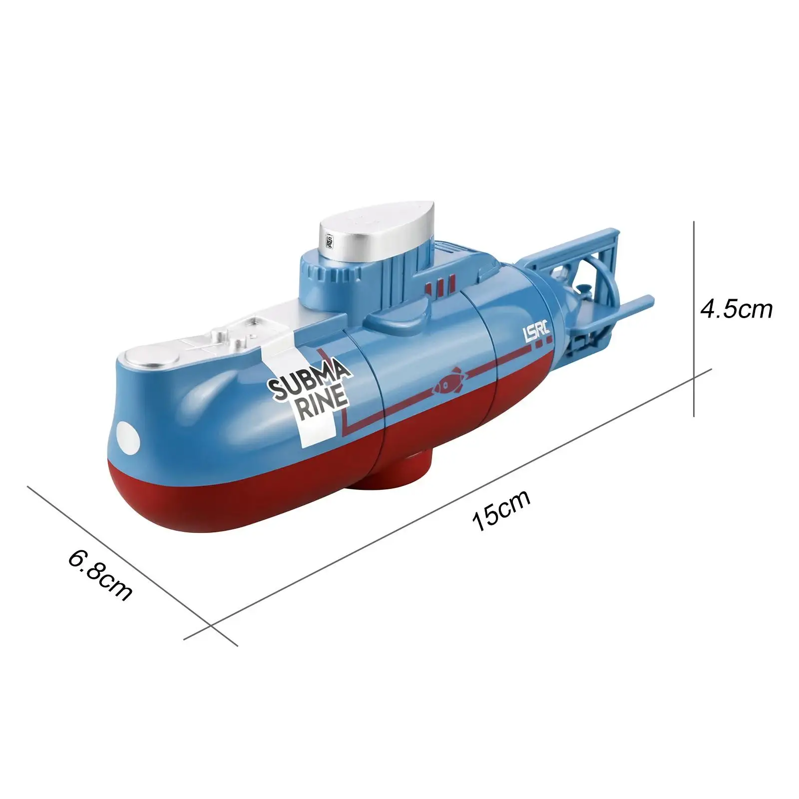 Mini RC Sottomarino 0.1m/S Velocità Barca telecomandata Impermeabile Giocattolo per immersione Modello di simulazione Regalo per bambini Ragazzi Ragazze