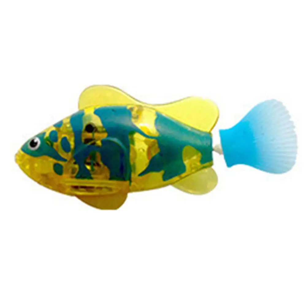 Electronic Fish Pets With Flash Lighting Mini Sea Swimming Robofish Activated Battery Powered Robo Fish Toys For Children Gifts