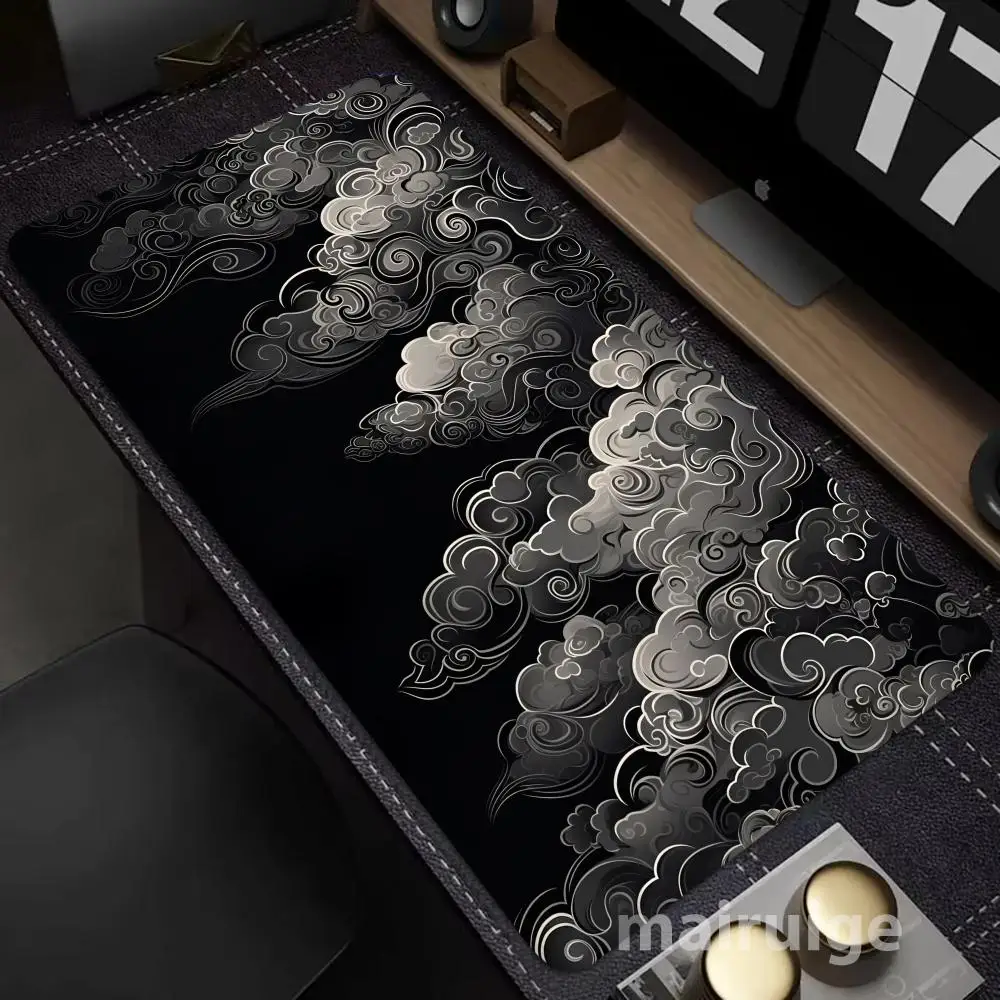 

Коврик для мыши с текстурой облаков, большой коврик для компьютерного офиса, игрового стола, XXL, резиновый противоскользящий коврик с прошитыми краями, коврики для клавиатуры ПК, длинные настольные коврики