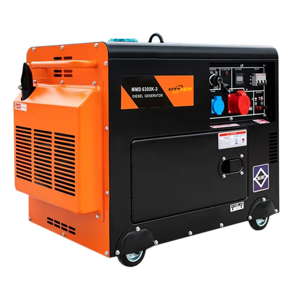 CITY LION 5-10kW 5-10kVA Open Frame Silent Type Diesel Generator with Remote Start Auto Start ATS Trifasico 50 Hz