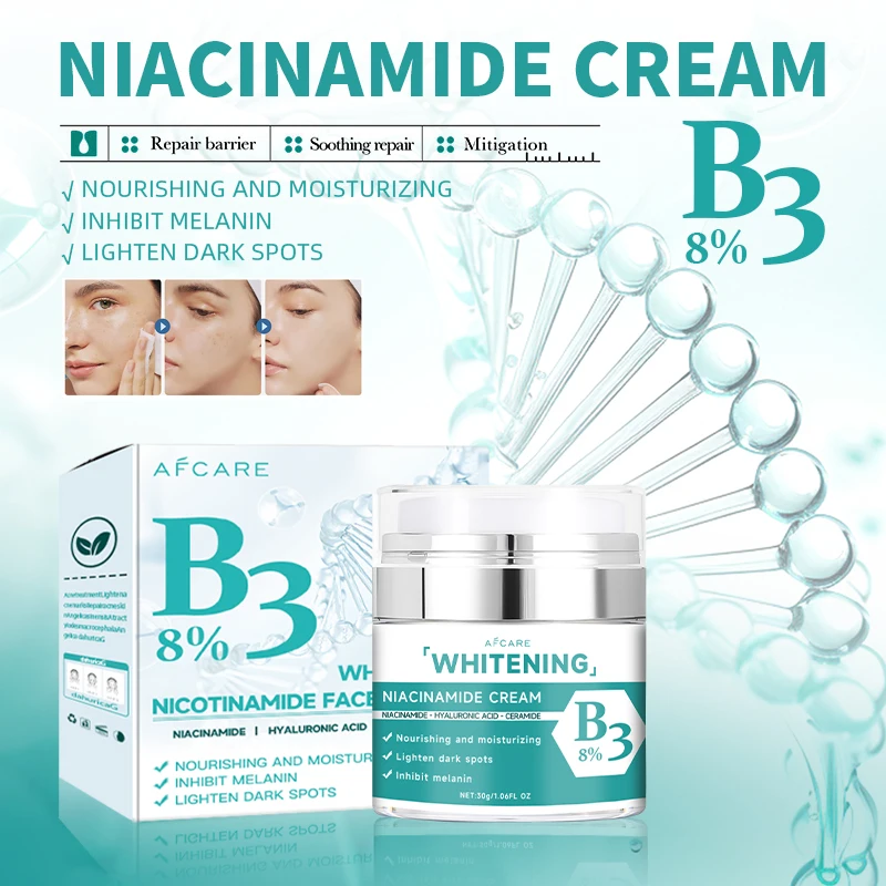 

Nicotinamide Moisturizer Cream Hyaluronic Acid Lightening Repairing Smooth Skincare Whitening Creams Smooth Skin Product