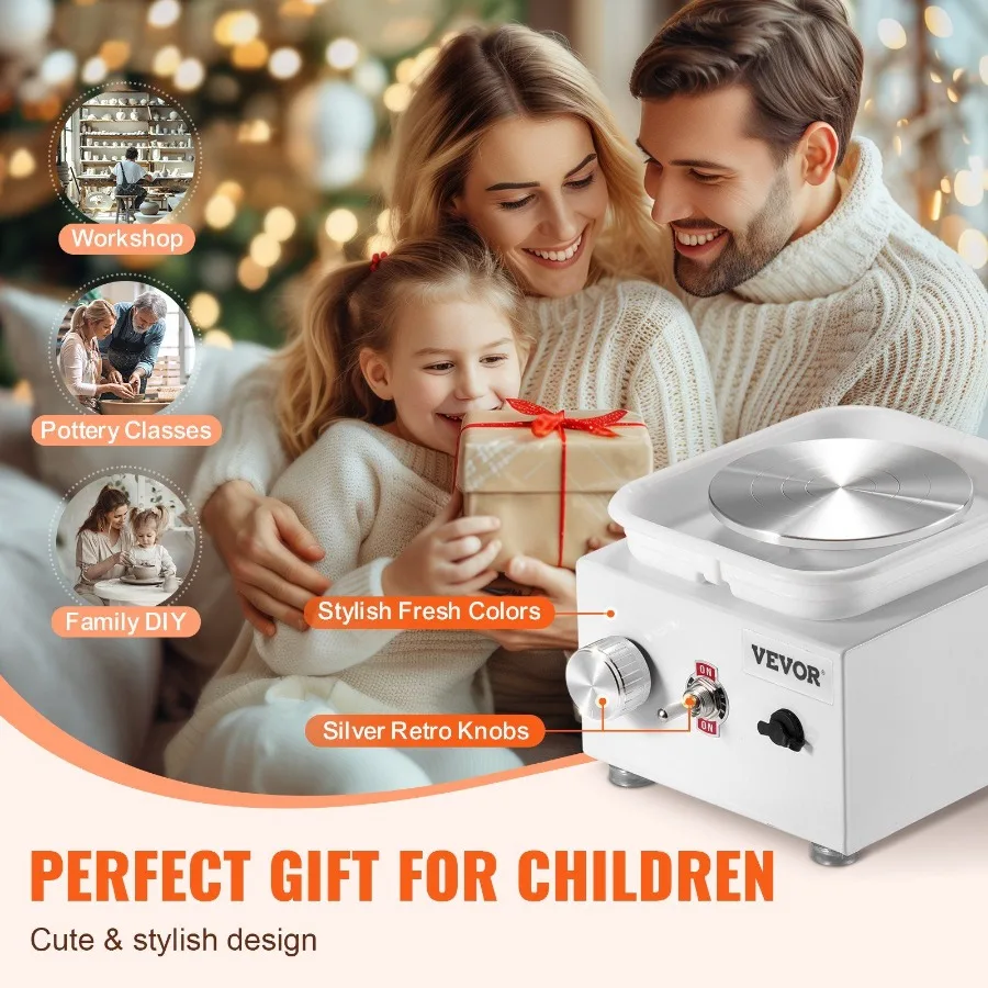 Mini Aardewerk Wiel Elektrische Keramische Wiel Machine 0320 RPM Snelheid Wit