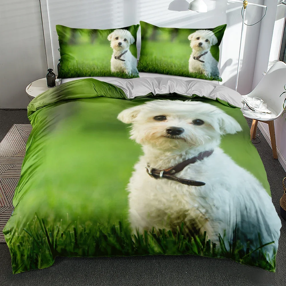 

3D Gray Custom Bedclothes Duvet Cover Comforter Covers Pet Dog Pillow Cottoms Twin King Queen Double Single Size Home Textile