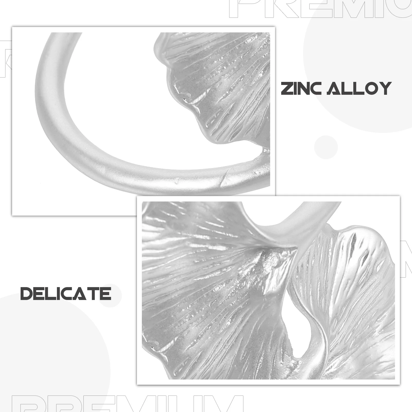 

4Pcs Ginkgo Leaf Napkin Holders Elegant Metal Tissue Holders for Home and Office Use Ginkgo Leaf Napkin Rings Party Decorations