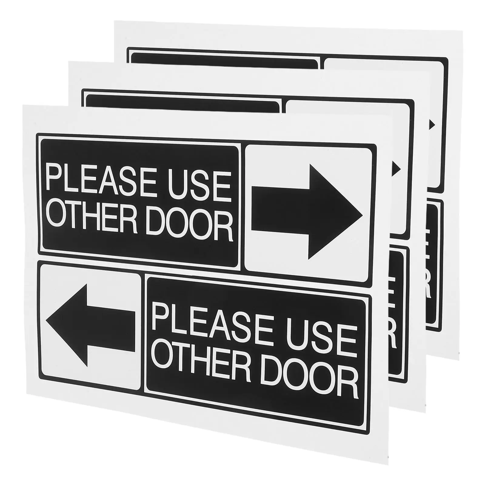 

6 Pcs Door Opening Tip Stickers Reception Sign Black Pvc Business Hours Decal Office