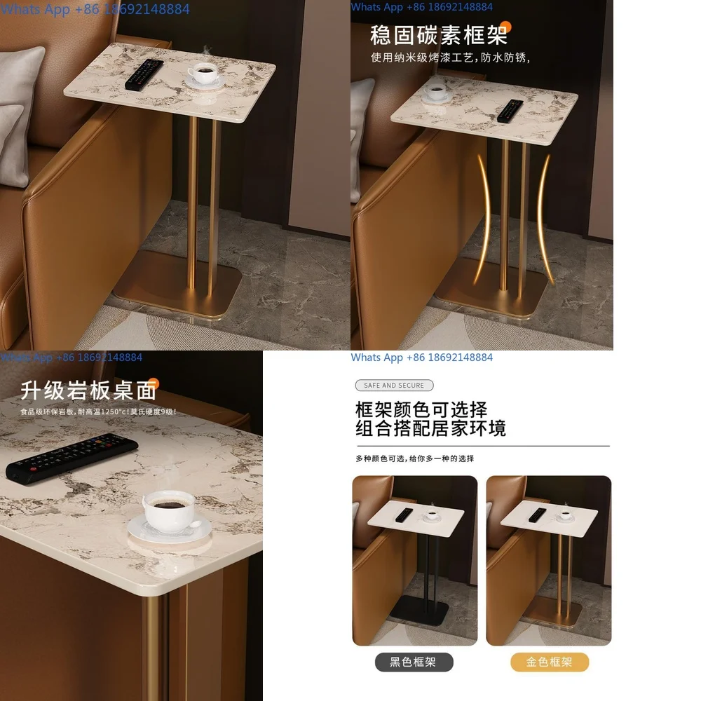 

Marble Top Side Table Luxury Minimalist Coffee Table for Living Room Bedroom Balcony
