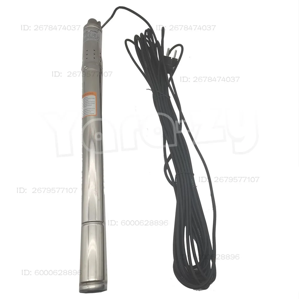 50mm diameter submersible well pump with 304 stainless steel pump body submersible deep well 1000L/h 2 inch water pump