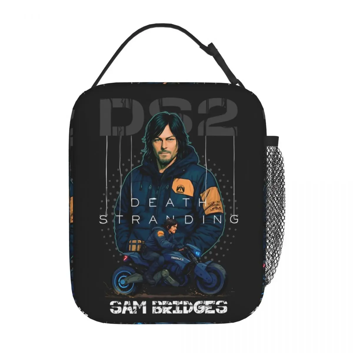 

Death Stranding 2 Sam Bridges Изолированная сумка для обеда Портативная многоразовая термосумка Ланч-бокс Tote Рабочая дорожная сумка Bento