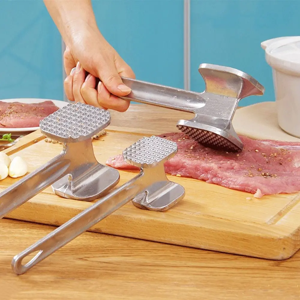 Martillo ablandador de carne de aleación de aluminio para el hogar, martillo para carne, mazo para carne, herramienta, ablandador, suministros de cocina, batido, carne de res