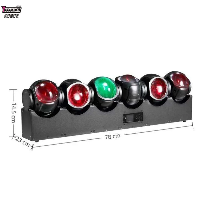 2 pieces Unlimited rotation 6x60w rgbw 4in1 Pixel Beam Wash Bar led Moving Head Light