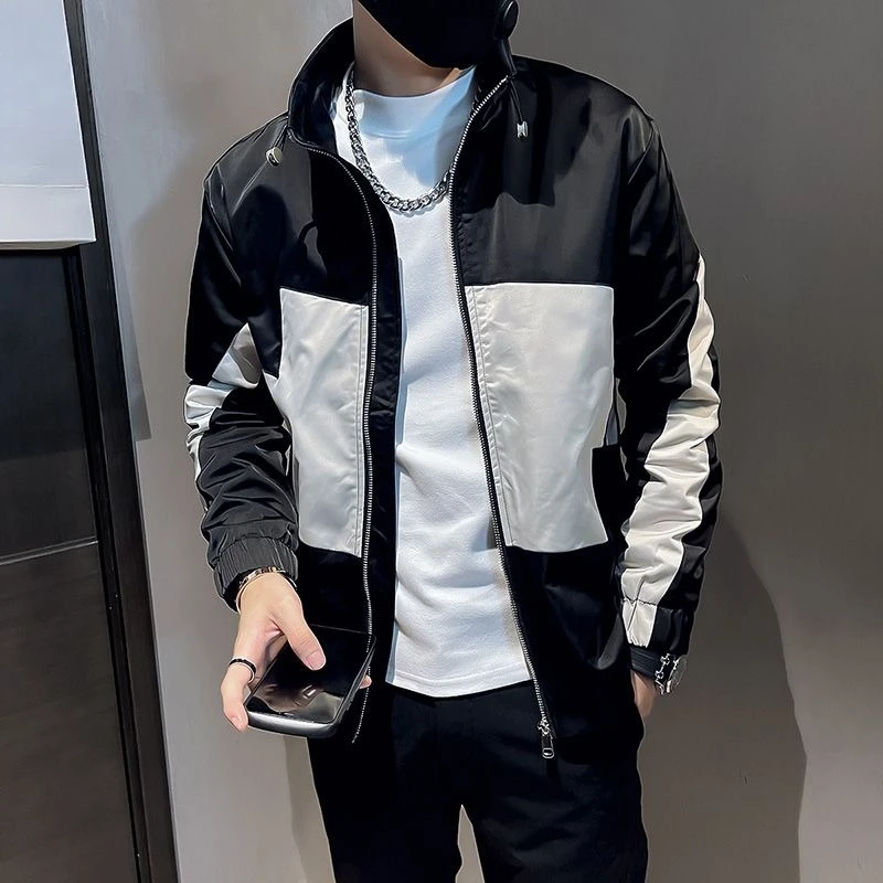 

Мужская куртка с цветными блоками диаметром 2025 года, ветрозащитная, водонепроницаемая, зима-осень, утепленная верхняя одежда, модная мужская мода, предметы первой необходимости