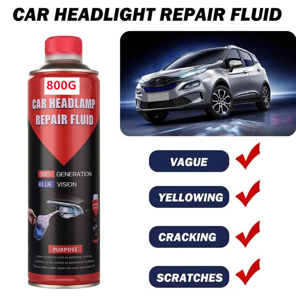 800G Liquid Polymer for Headlights Care Refurbish Agent Car Headlight Polishing Clean Lamp Lens Repair Liquid Tool