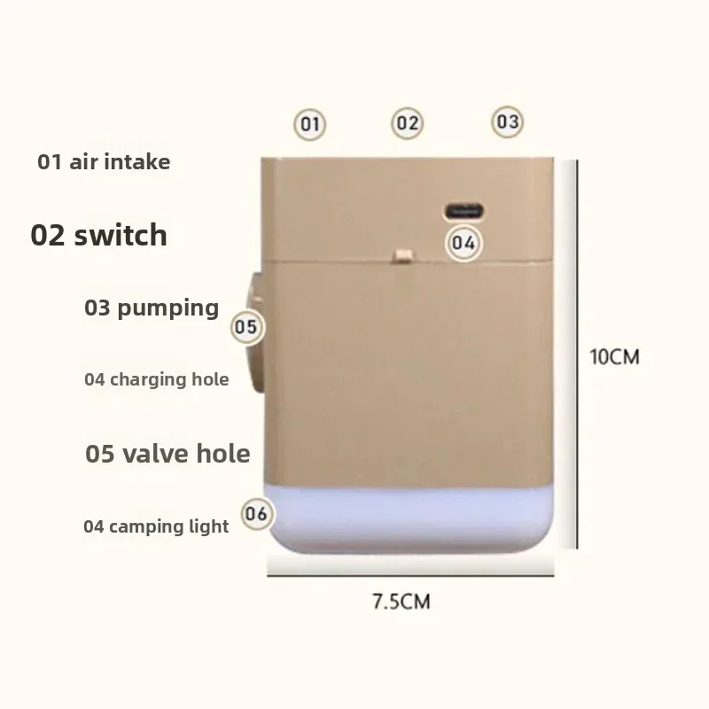 Electric Portable Air Extraction Pump, Outdoor Camping, Hiking Inflator, Air Cushion, Bed Tent, Swimming Circle Tools view 6