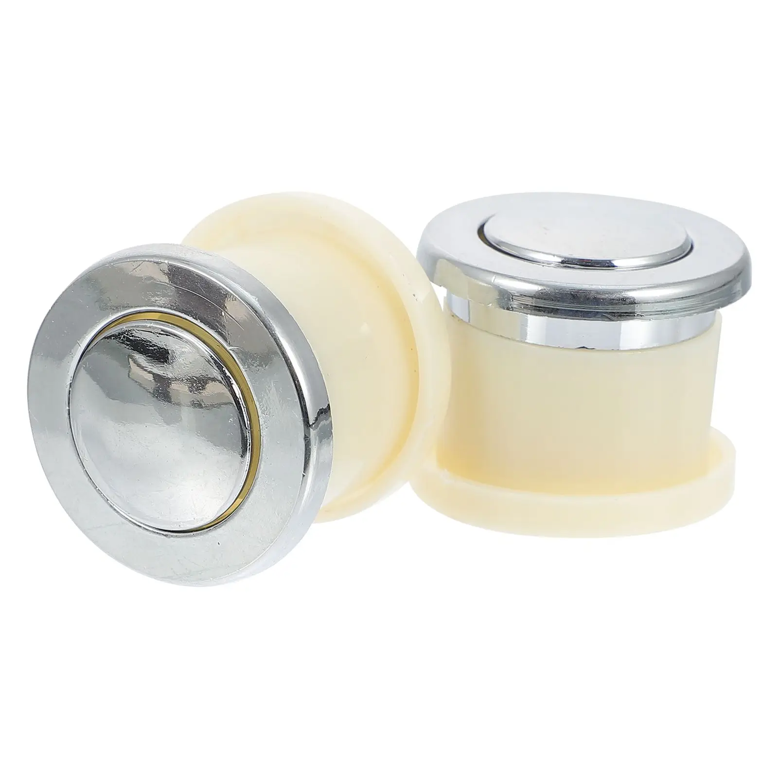

2pcs Bouncing Retractable Knobs for Cabinets Drawers 6525 Bright Chrome Hidden Handles Telescopic Spring Hardware