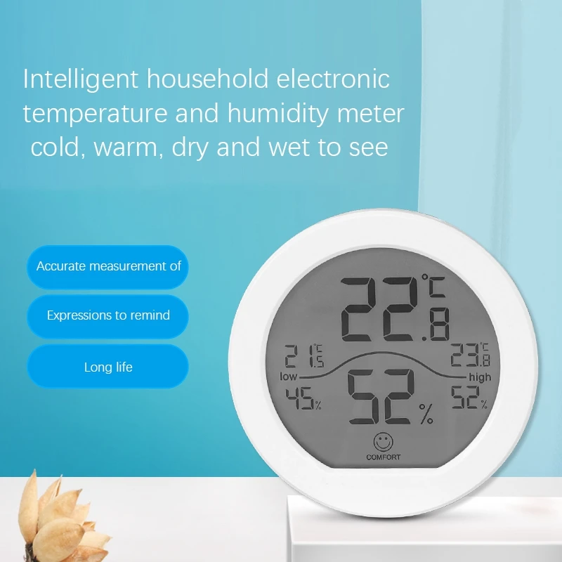 Temperature and Humidity Detector, Mini Digital Thermometer and Hygrometer for Houses, Offices, Greenhouses and