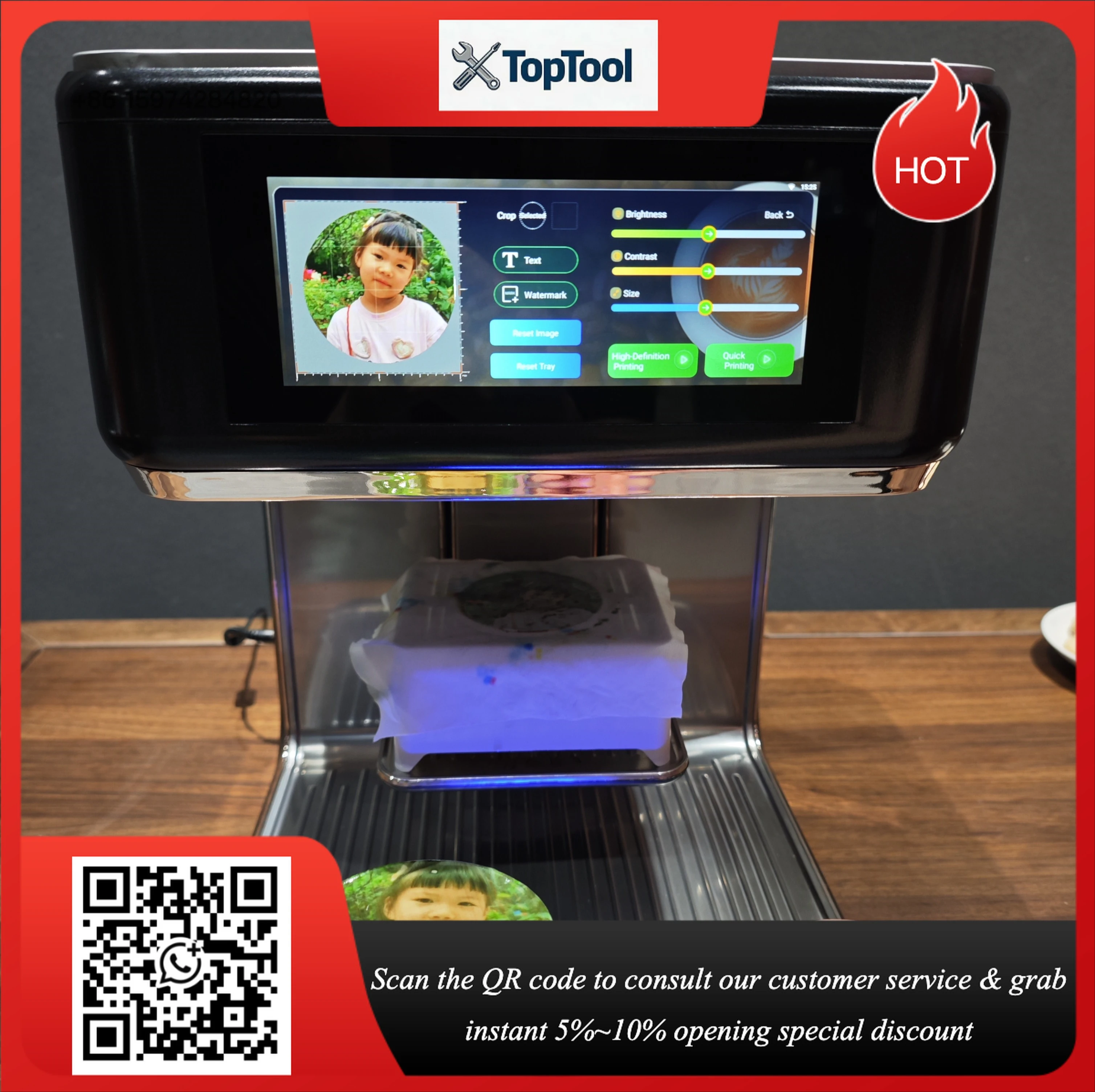 New Arrival 2026 Coffee Face Pictures Selfie Photo Drawing Food Printing Machine Coffee Printer for Coffee Store
