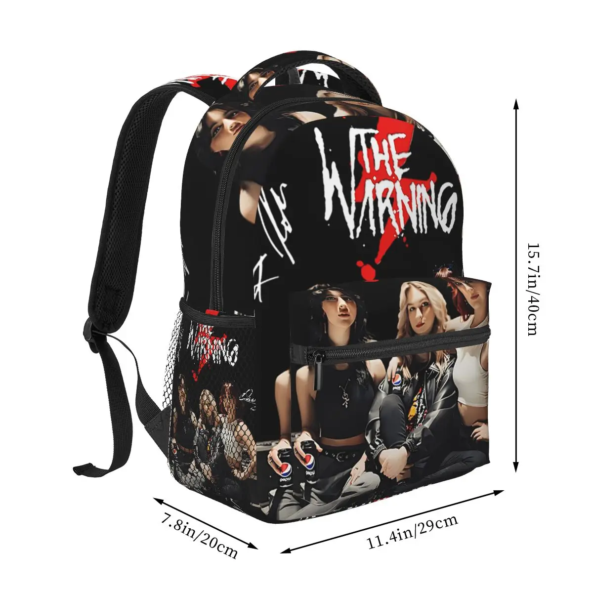 The Warning Rock Band Student Backpack School Bag Hiking Travel Daypack for Men Women Fashion Bookbag Shoulder Bags