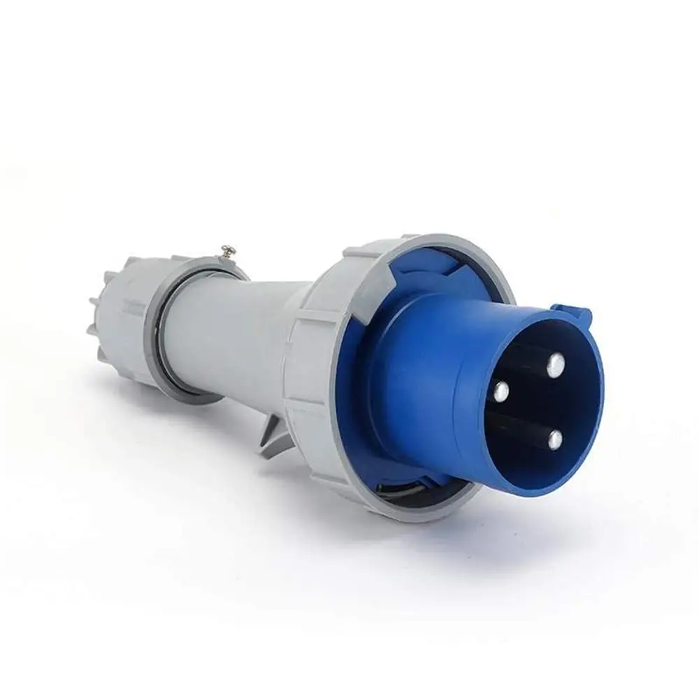 IEC60309 Waterproof CEE Industrial Connector Plug 3Pin 125A 250V 2P+E IP67