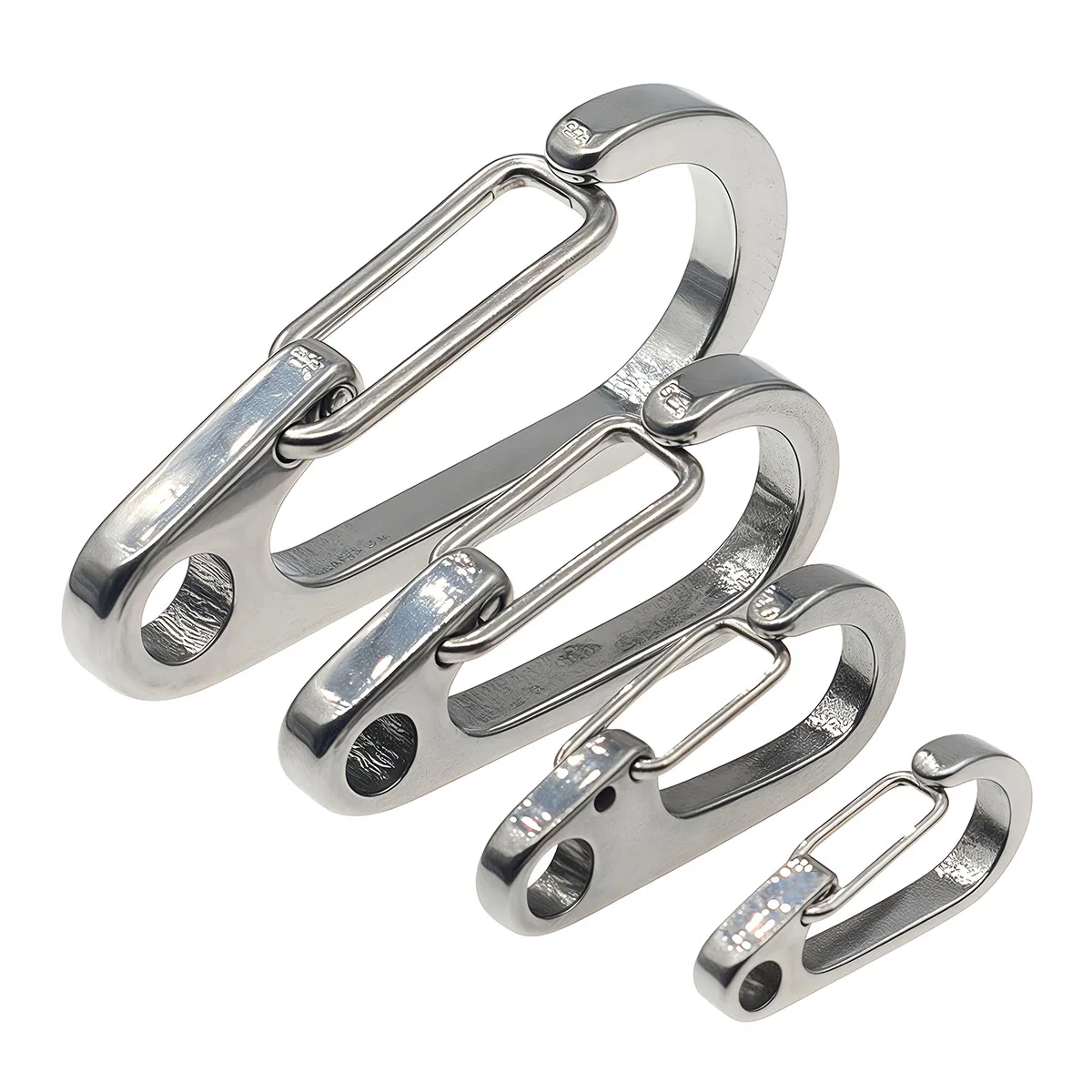 304 الفولاذ المقاوم للصدأ جراد البحر مشبك المشبك المفاتيح Carabiners في الهواء الطلق المشي لمسافات طويلة التخييم D-حلقة ظهره سلسلة مفاتيح الربيع خطاطيف قافلة للقفل