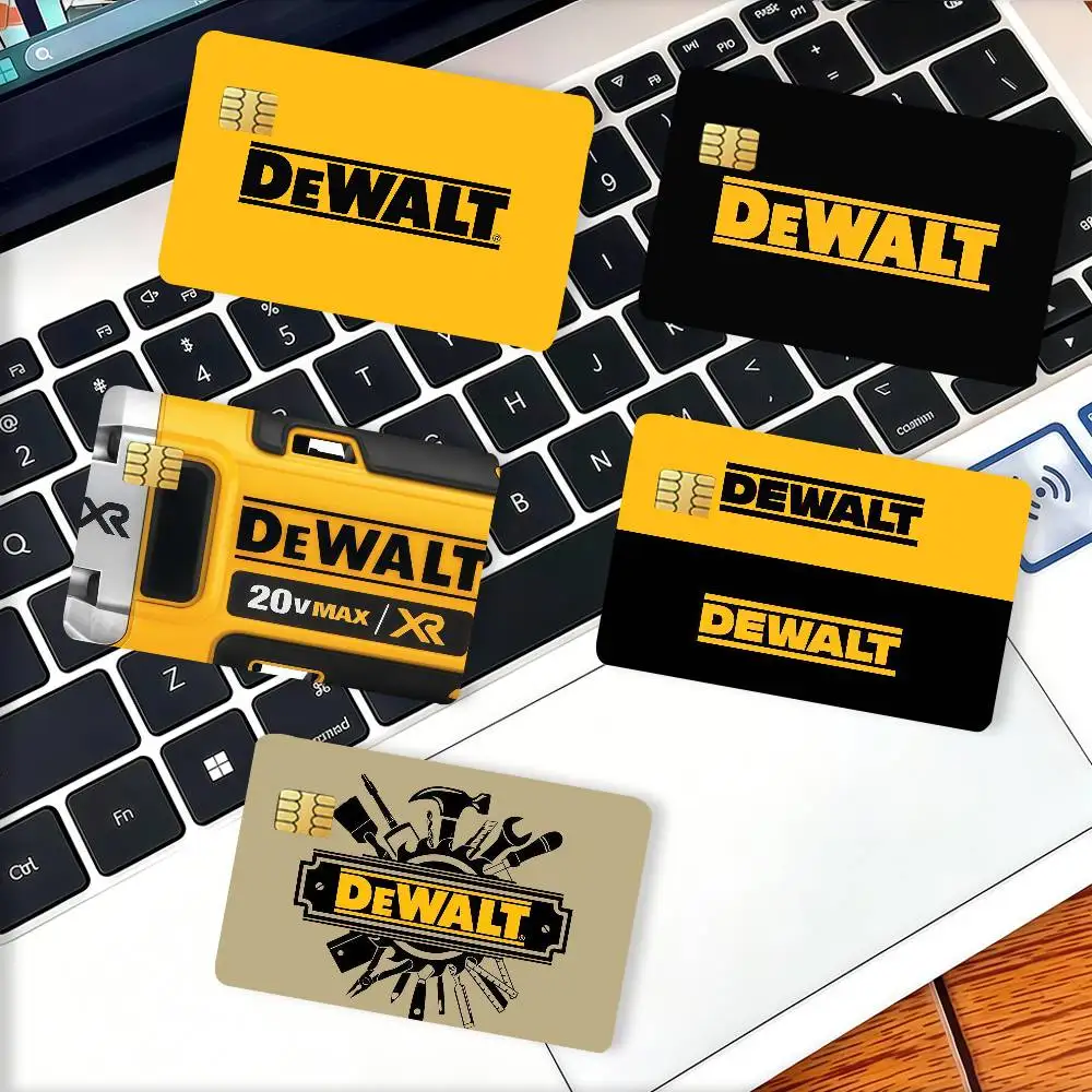 Fashion print D-DEWALTS Credit Card Decorative Card Stickers Suitable For Bank Cards Metro Transit Anti-scratch Gift 4PCS