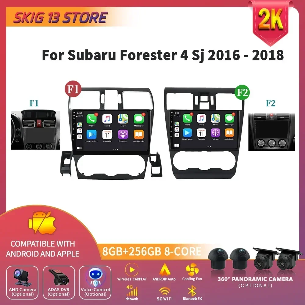 Dla Subaru Forester 4 SJ 2016-2018 Android 14 Radio samochodowe Multimedialny odtwarzacz wideo Nawigacja CarPlay android 4G GPS Bez 2 din