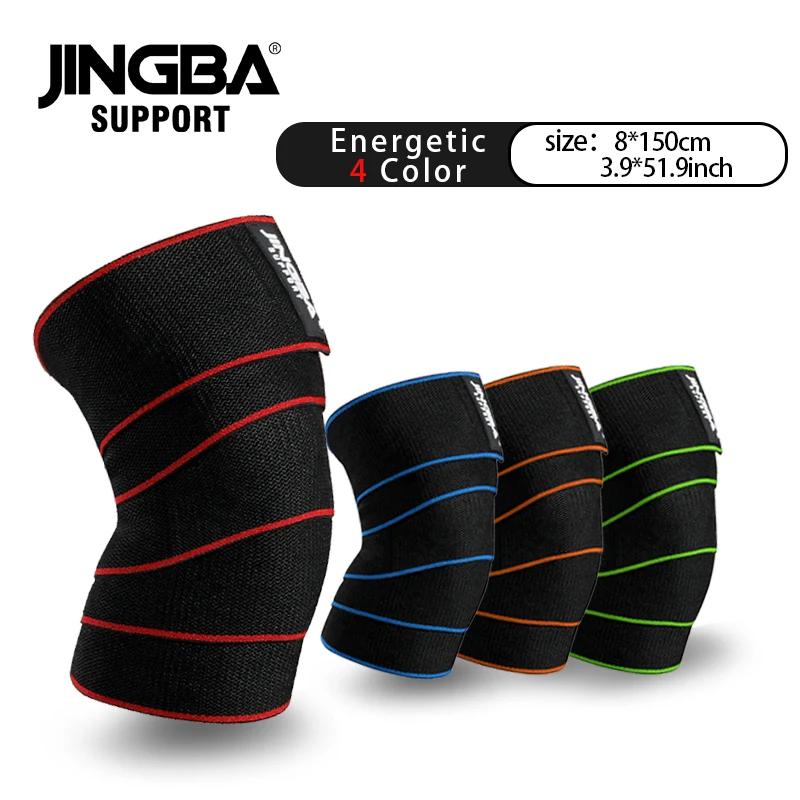 1 PCS Knee Wraps Fitness Weight Lifting Sports Knee Bandages Squats Training Equipment Accessories for Gym