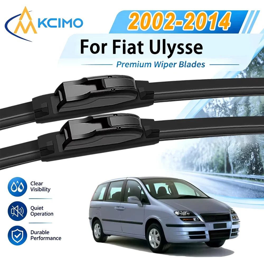 Sturdy HD Wiper Blades for Fiat Ulysse 2002-2014 Quiet Performance Front Windshield Smooth Auto Wipers Blade Accessories