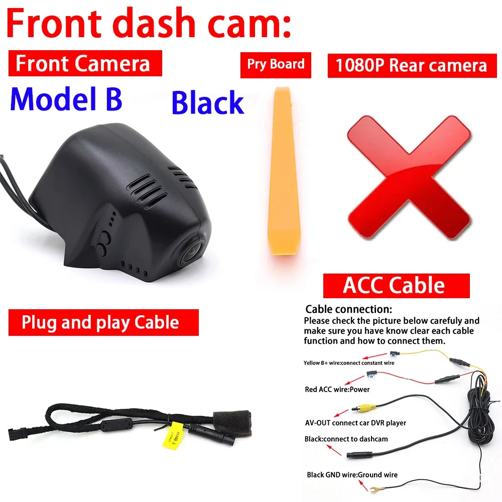 4K 2160P Plug en Play UHD Auto Dash Cam Camera Nachtzicht voor Volkswagen VW T-Roc T Roc Taos Tharu Taigo Nivus 2017 ~ 2024