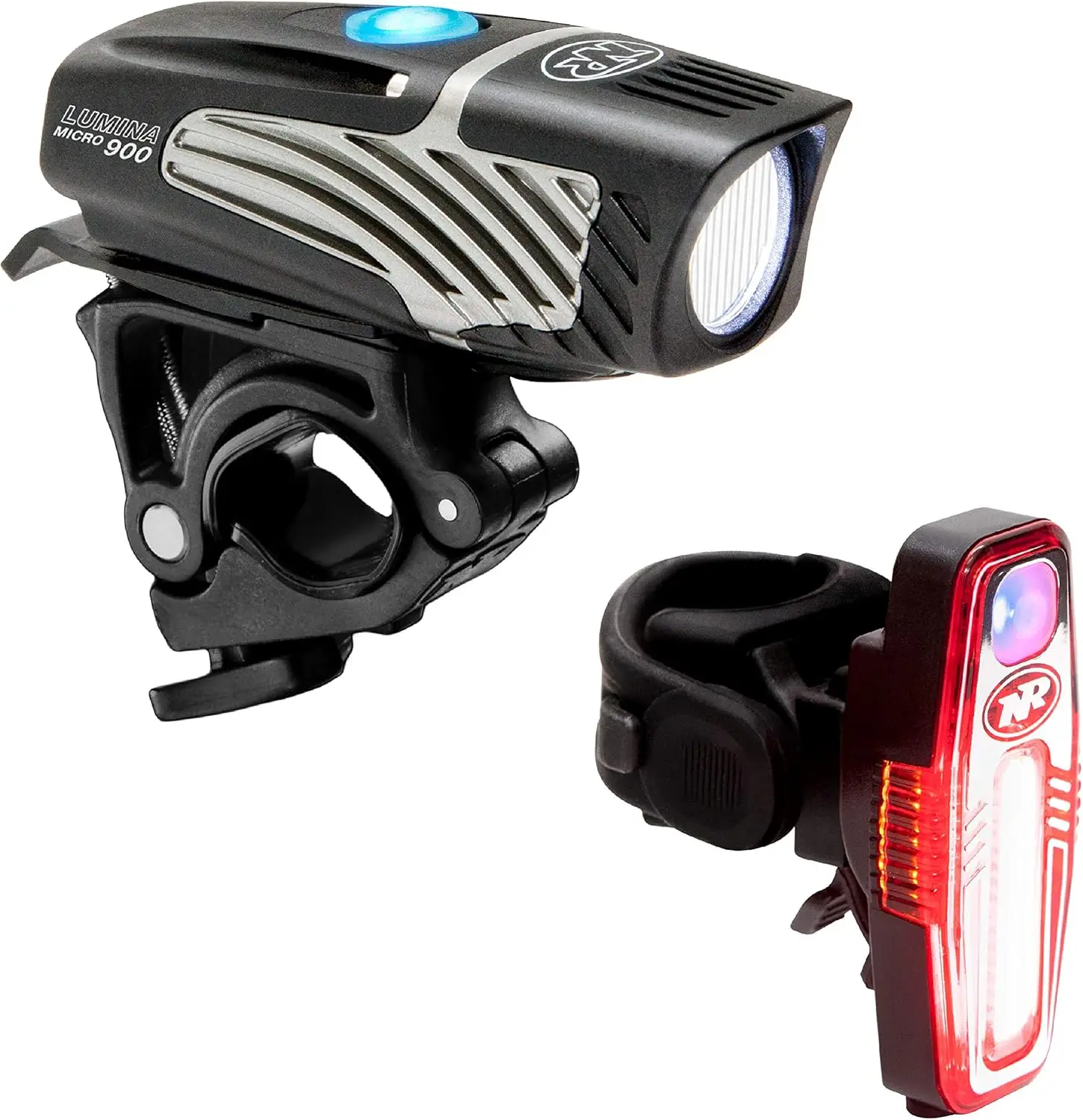 Micro 900 Front Bike Light Sabre 110 Rear Bike Light Combo Pack- USB Rechargeable Bicycle Headlight LED Front L