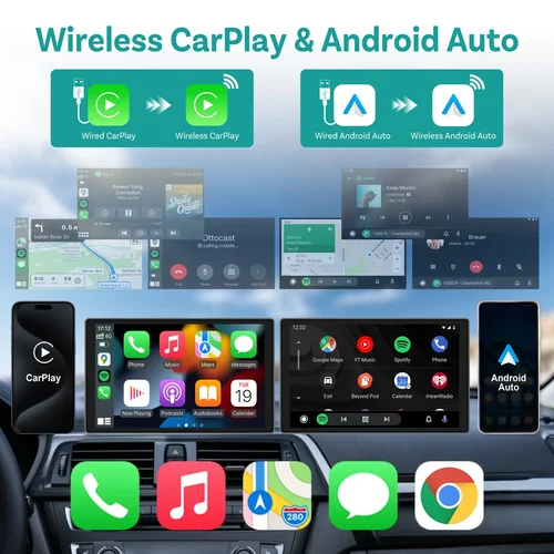 Imagen 2 del producto OTTOCAST Cube MINI adaptador delgado inalámbrico CarPlay Android Auto accesorios USB Dongle para Chevrolet Skoda Opel VW Toyota Buick