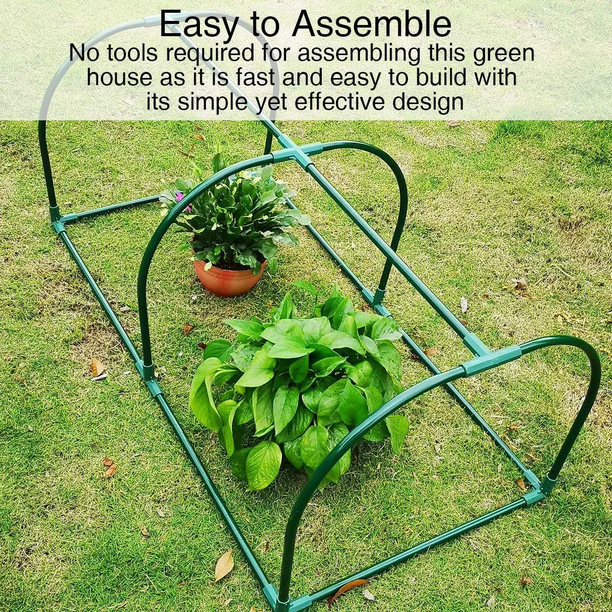 130x60x50cm Garden Tier Removable Steel Frame Household Plant Grow Greenhouse PVC Cover with Zipper Indoor Outdoor Waterproof