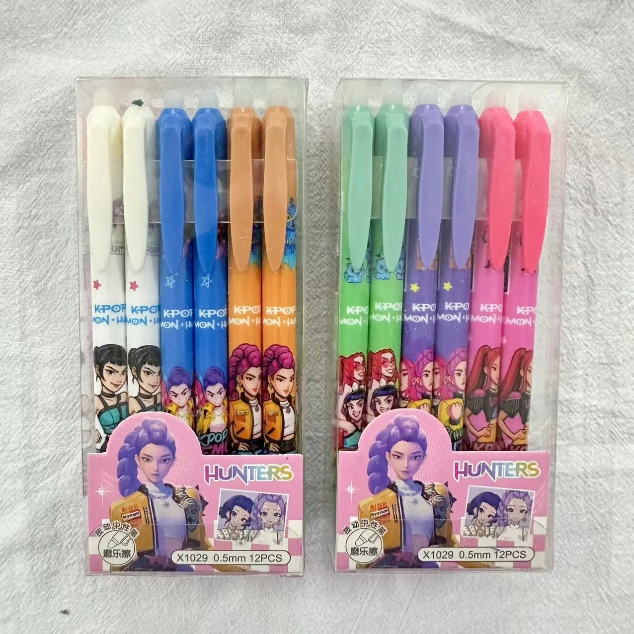 Anime Hunter Gilrs Lumi Mila Zoi Erasable Gel Pens Retractable Smooth Writing School Office Stationery Supplies Birthday Gift view 2
