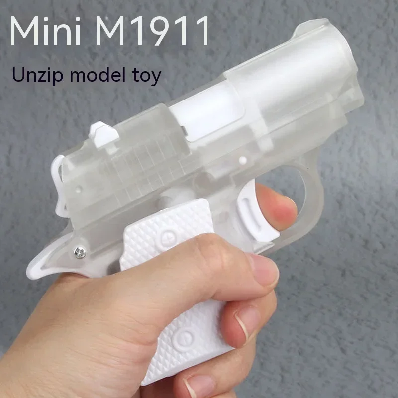 3d Zwaartekracht Model Pistool Mini 1911 Speelgoed Pistool Lichtgevende Transparante Schaal Trendy Stress Reliëf Speelgoed Verjaardag Halloween Kerstcadeau