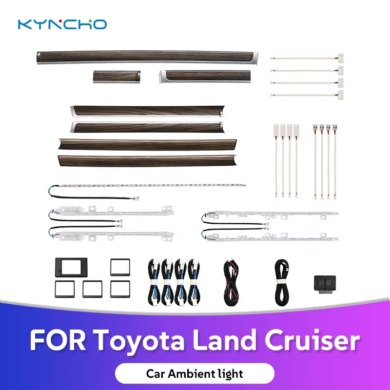 KYNCHO New for Toyota Land Cruiser LED Car Ambient Lighting Optimized Interior Environment Modification Auto Interior Upgrade