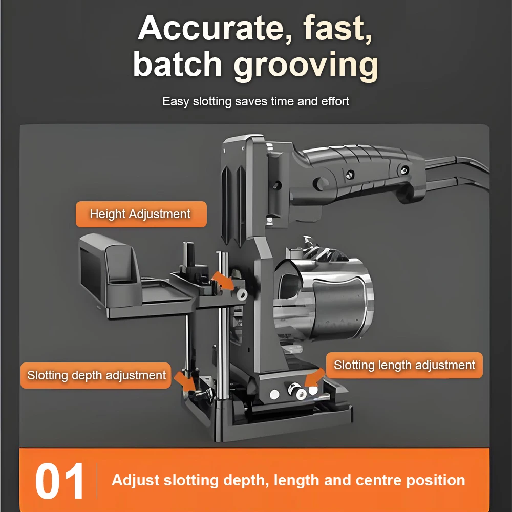 Woodworking Stand Holder Multi-function Trimmer 2-in-1 Connecting Bracket Industrial  Slotter Trimmer Bracket Hole Opener