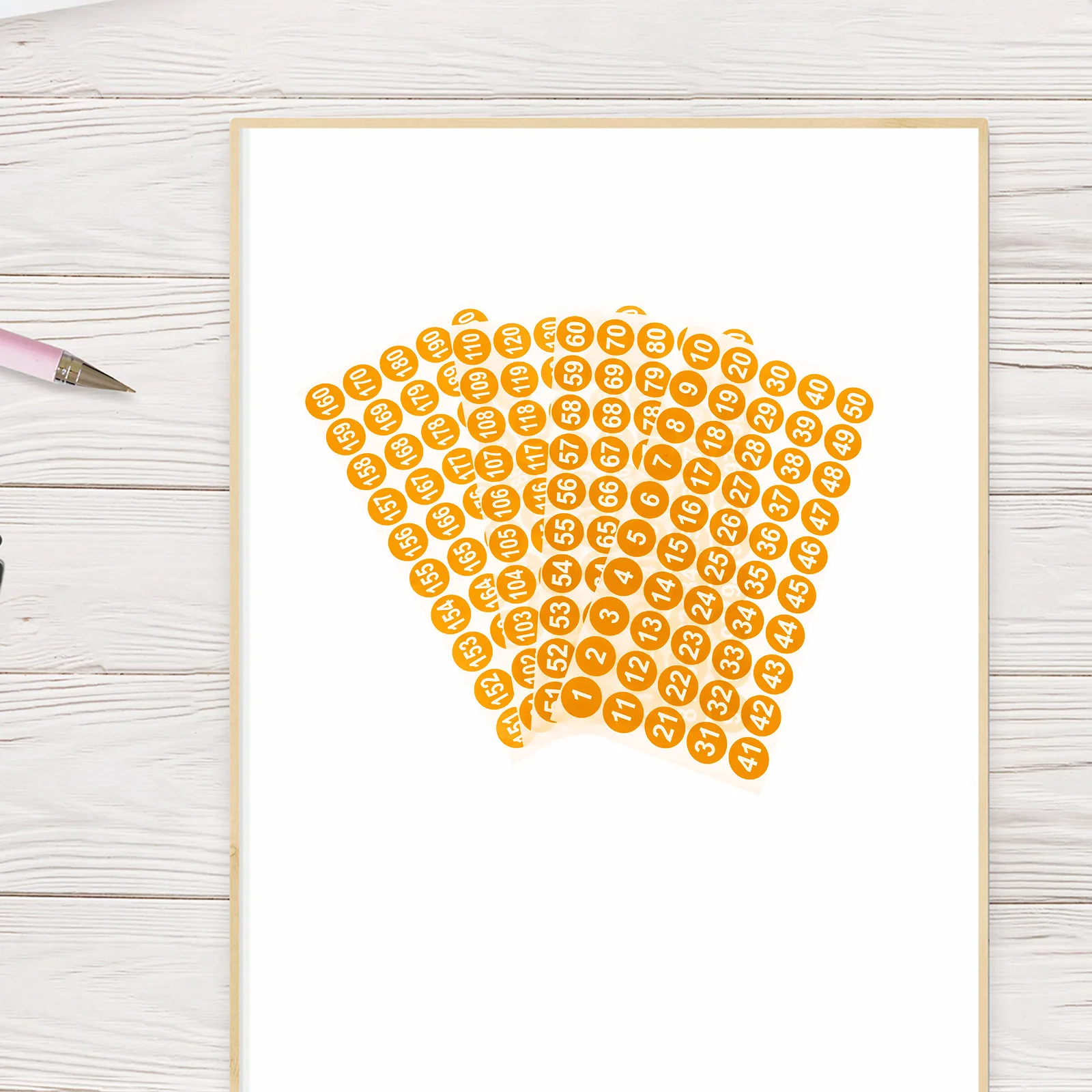 

8 Sheets Number Stickers for Easy Item Classification Self-Adhesive Round Digital Labels Storage Cabinet Keys Jar Organizer