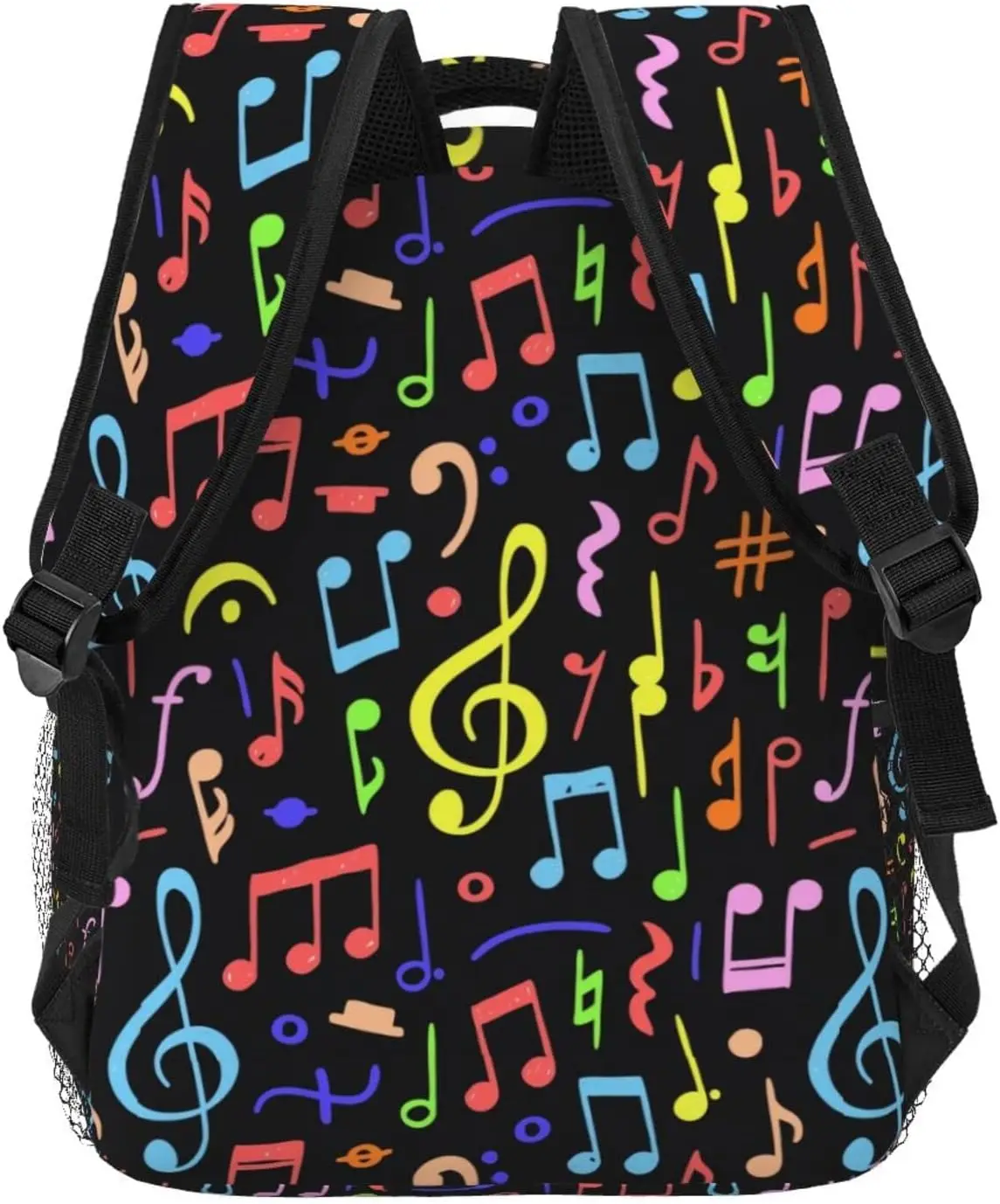 Music Note Piano Keys Backpacks Cute Laptop Bookbag Computer Bag Hiking Travel Daypack for Women Men