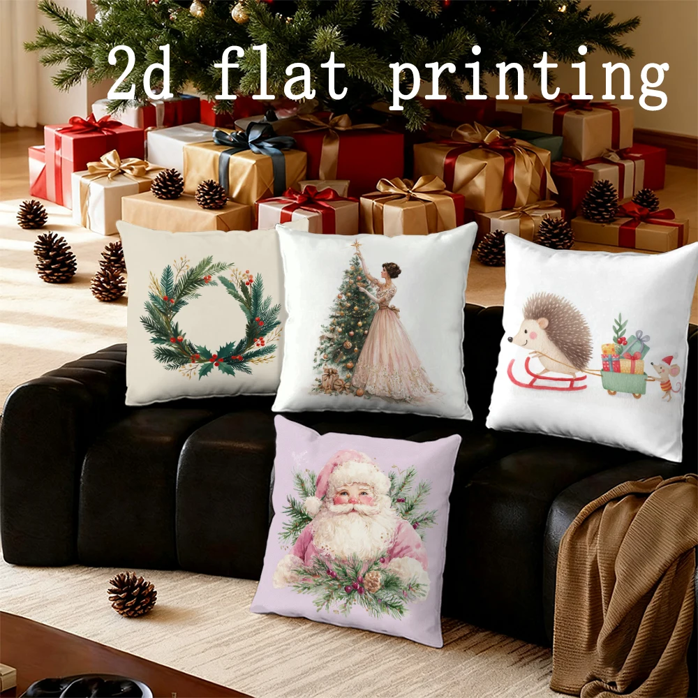 

Домашний декор, рождественские тематические наволочки, подходящие для дивана, спальни, автомобиля, наволочка, прямоугольная подушка для спины