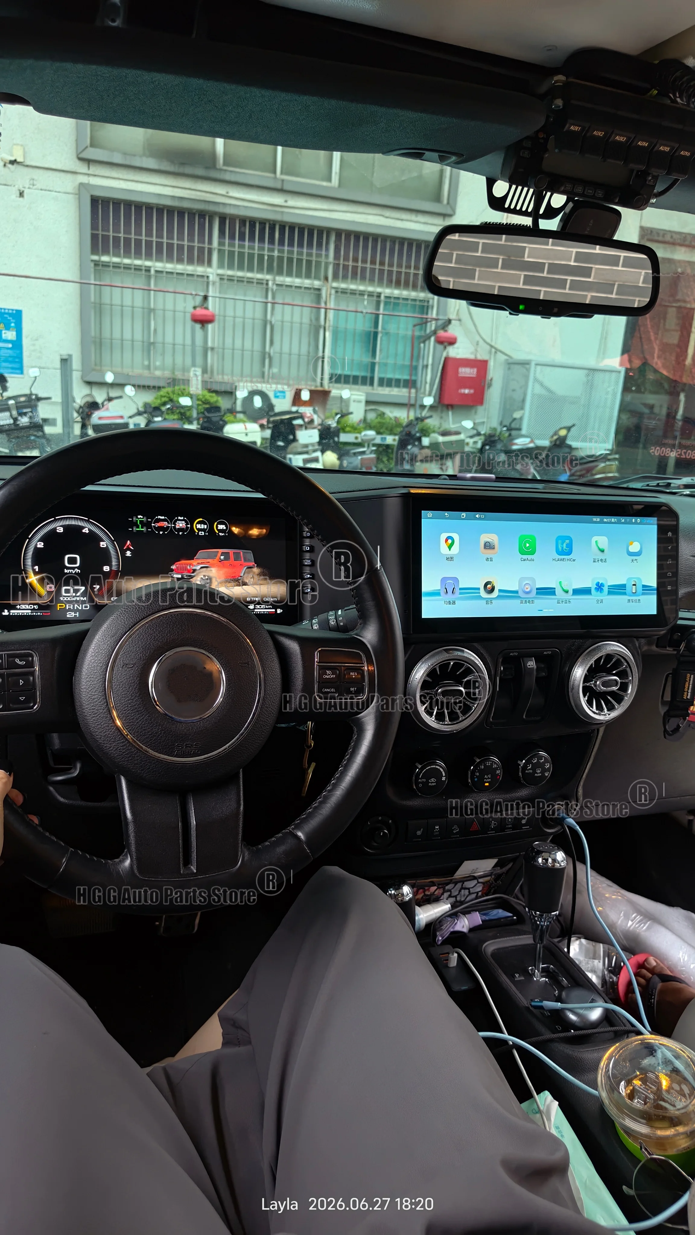 jo 12.3inch Dual Screen Carplay Stereo For Jeep Wrangler 2011-2017 Car Android Radio Multimedia Player GPS navigation Head Unit