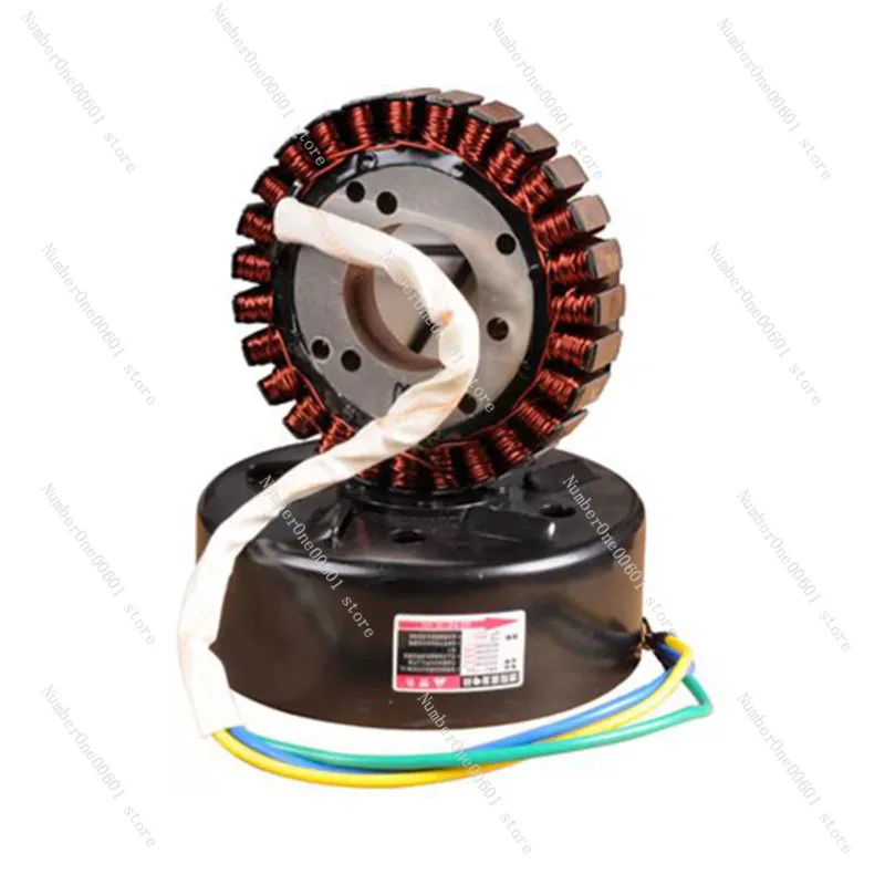 

3000W 4000W 5000W Electric Car Gasoline Extender Generator Stator Pole Coil 27 Copper Rotor Temperature 48V To 72V Car Battery