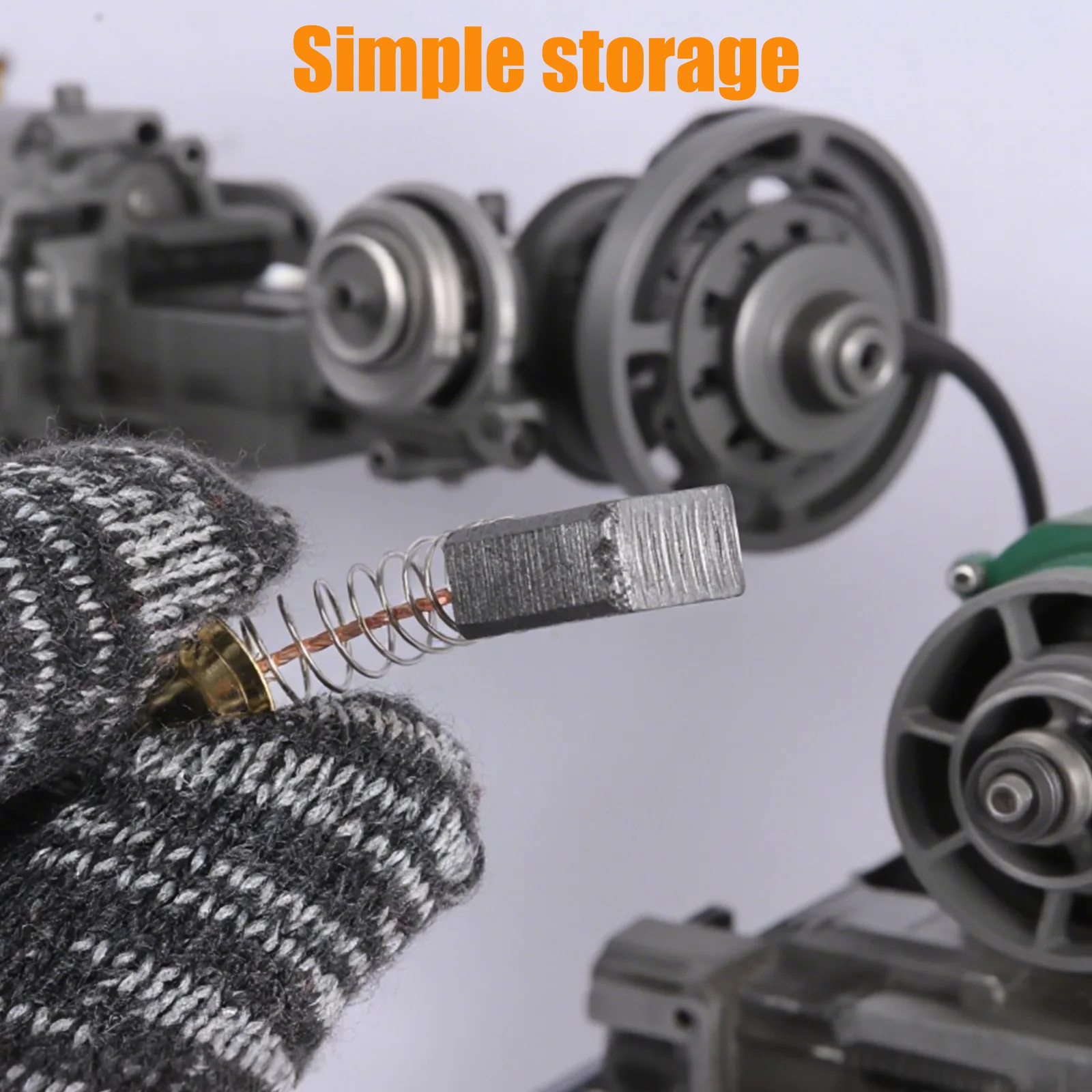 69PCS 23 Sizes Motor Carbon Brush Set Oxidation Copper Wire Non-Slip Grooves Carbon Brushes Replacement for Angle Grinder Hammer