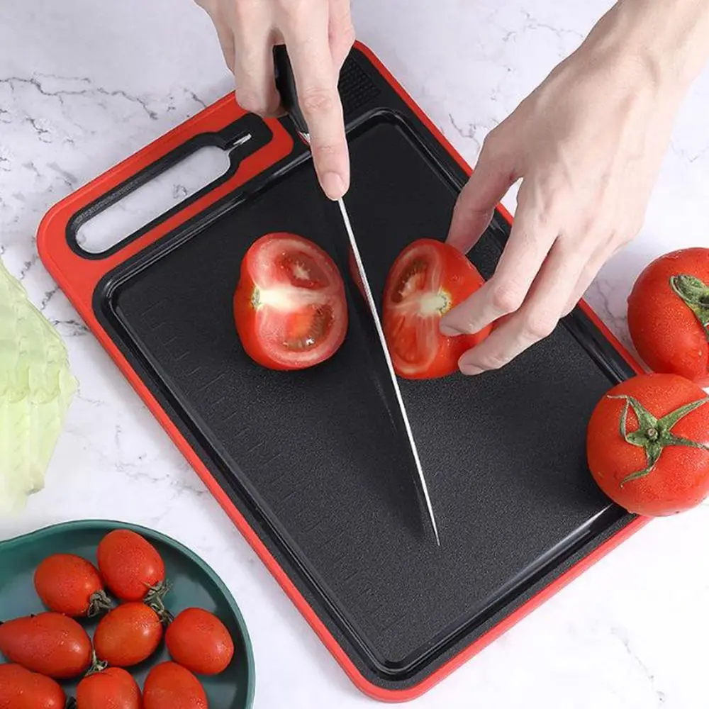 PP and Aluminum Alloy Double Sided Cutting Board Rectangular Mold Resistant Fast Defrosting Tray with Handle Thawing Plate