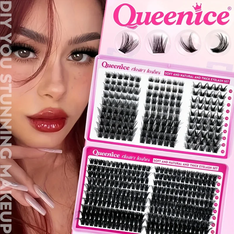 مجموعة أدوات تمديد الرموش الرقيقة مجموعات الرموش السميكة، رموش فردية من Wispy، D Curl، مقاسات مختلطة 10-18 مم أنواع مختلفة في مجموعة واحدة