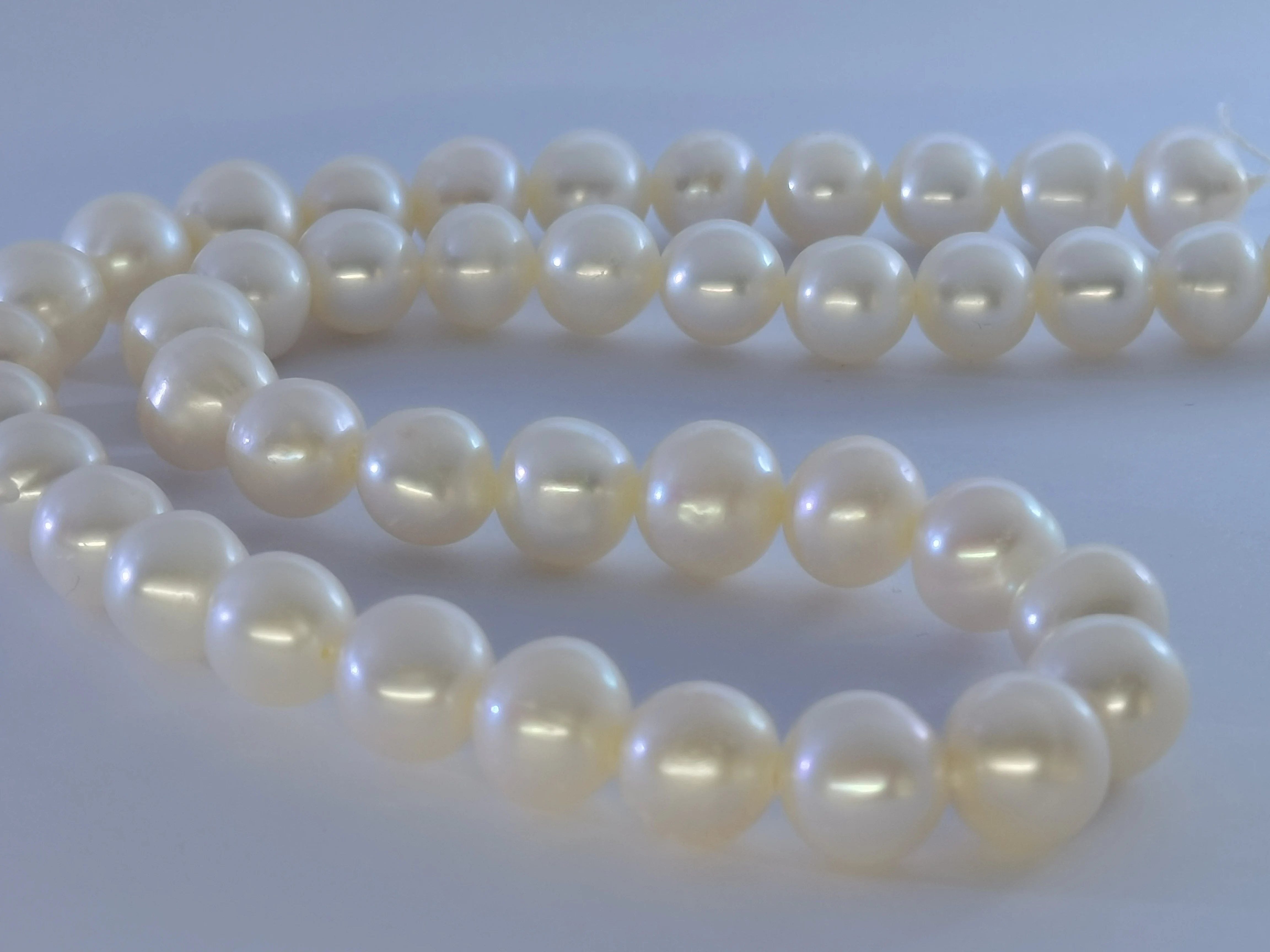 

18“ AAAA Japanese Akoya 9-10 mm White pearl Necklace Fine Jewelry Gifts